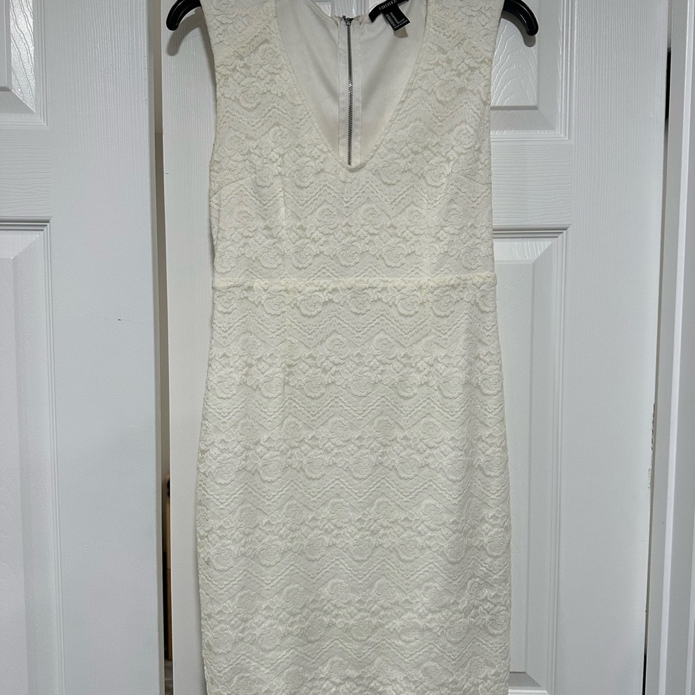 Forever 21 Cream Lace Mini Dress